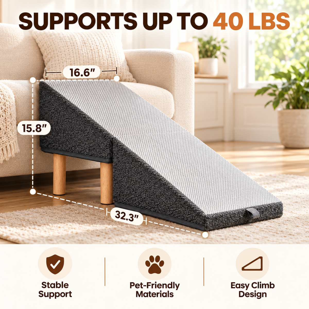 PawRise 2-in-1 Pet Ramp & Stool