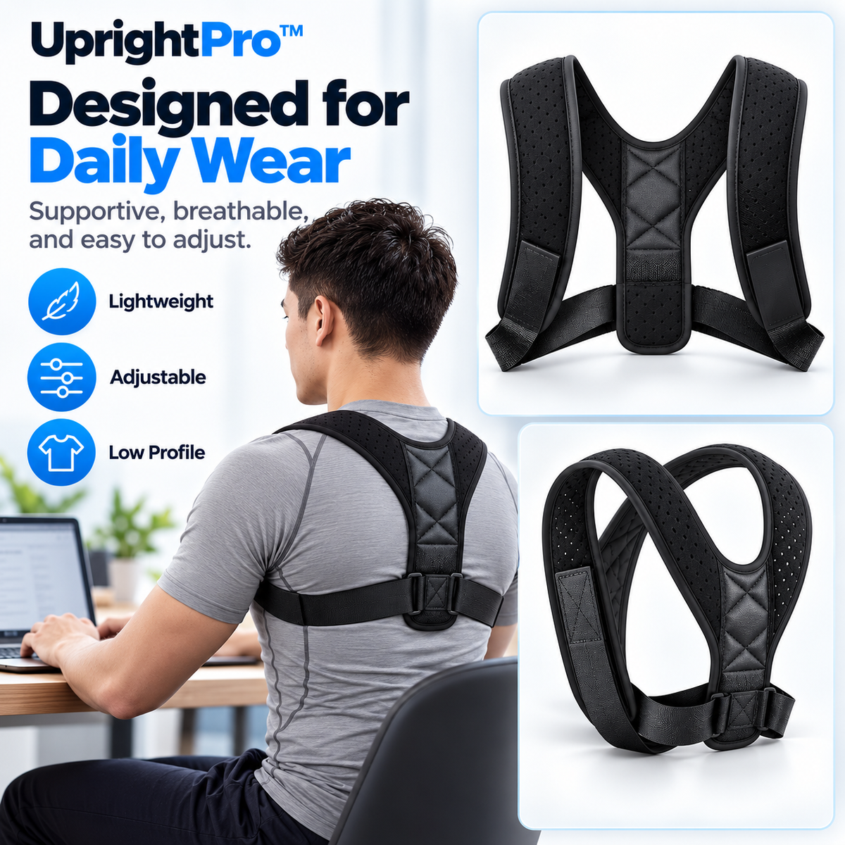 UprightPro Adjustable Posture Corrector