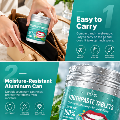 Fluoride-Free Toothpaste Tablets | Whitening + Cavity Prevention