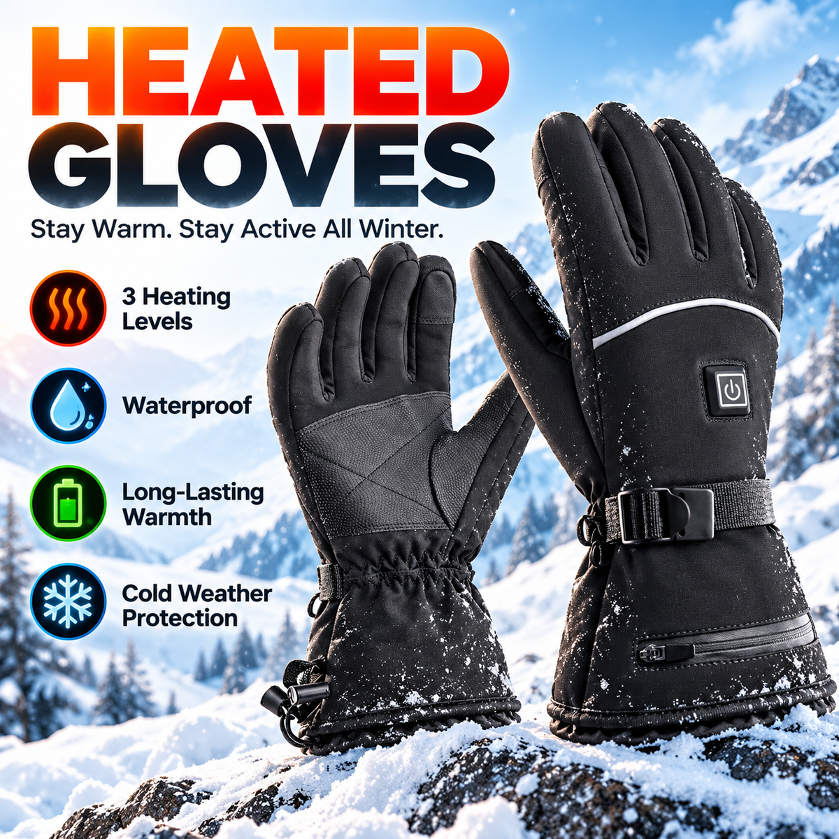 HeatGrip Pro™ — Electric Heated Gloves