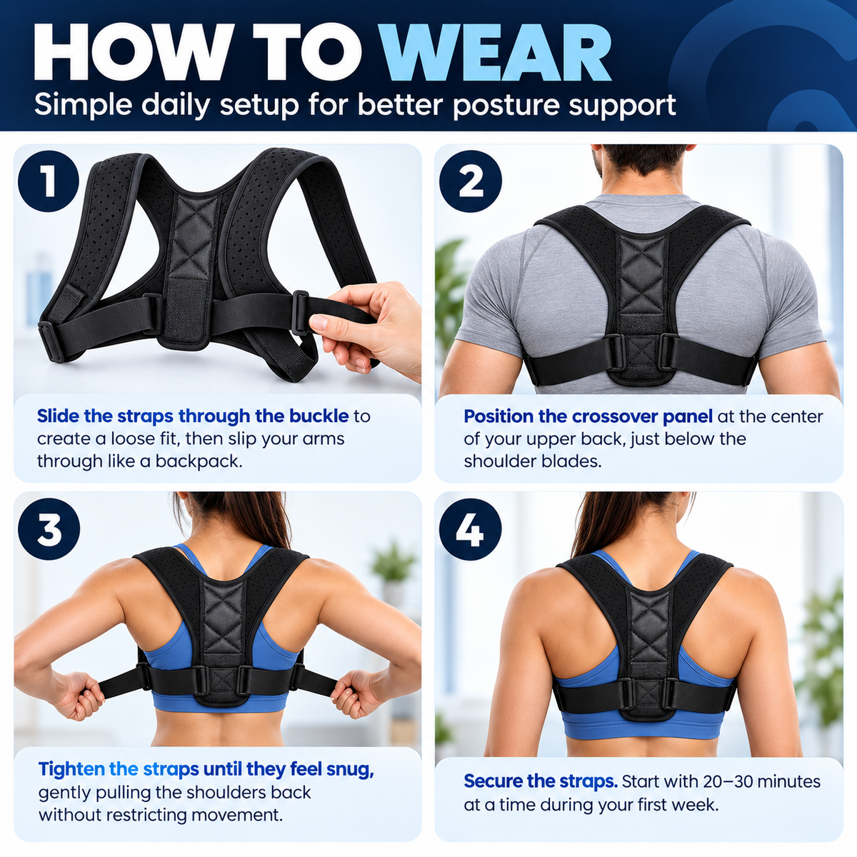 UprightPro Adjustable Posture Corrector