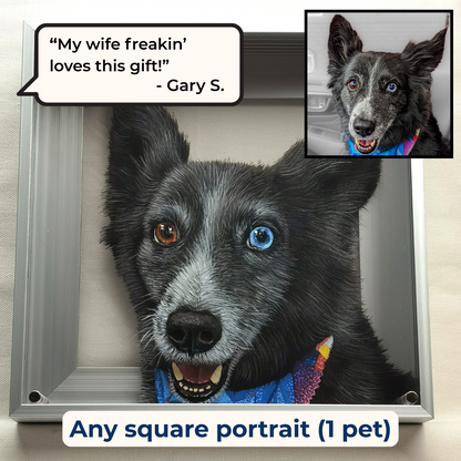 Hand-Painted Lifelike 3D Pet Portrait